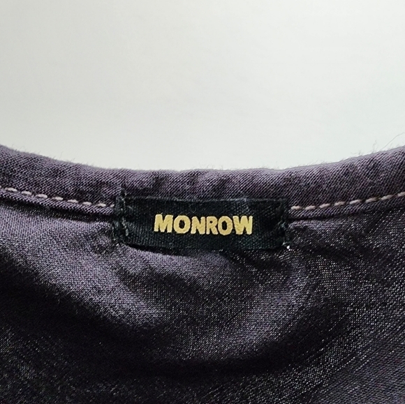 Monrow Rayon Jogger Jumpsuit 3/4 Sleeve Cold Shoulder Grey with Pockets sz Md - Picture 9 of 12